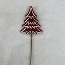 18" GLITTER TREE PICK 5" FELT TREE RED