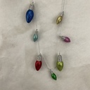 53" GLITTER LIGHTBULB GARLAND MULTICOLOR