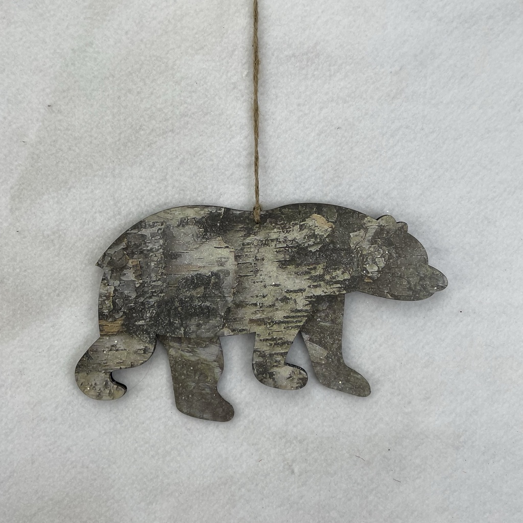 9&quot; BIRCH LOOK BEAR HANGER