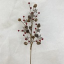 28&quot; BERRY AND CONE SPRAY W/ STARS FROST