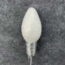18" GLITTER LIGHTBULB PICK 4.5" BULB WHITE