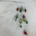 28" HANGING LIGHTBULB SPRAY X3 RED/GREEN MIX