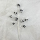 29" PLAID BALL SPRAY BLACK AND WHITE