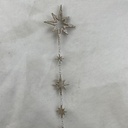 84" GLITTERY STAR GARLAND CHAMPAGNE