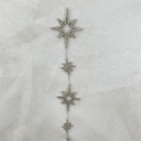 84" GLITTERY STAR GARLAND PLATINUM