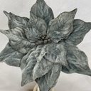 20" VELVET POINSETTIA PICK 10" dia LIGHT BLUE