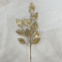 28" METALLIC GLITZY LEAF SPRAY CHAMPAGNE