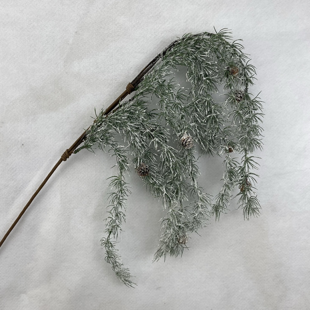 42" HANGING SNOWY PINE SPRAY