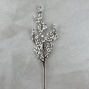 22" WHITE BERRY SPRAY W/ SNOW