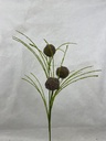 26" FLOCKED TWIG BALL SPRAY X2 PURPLE