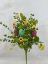 22" MIXED FOLIAGE BUSH W/ DAISIES AND EGGS