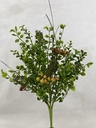 22" MIXED FERN BUSH W/ RED/GREEN BERRIES