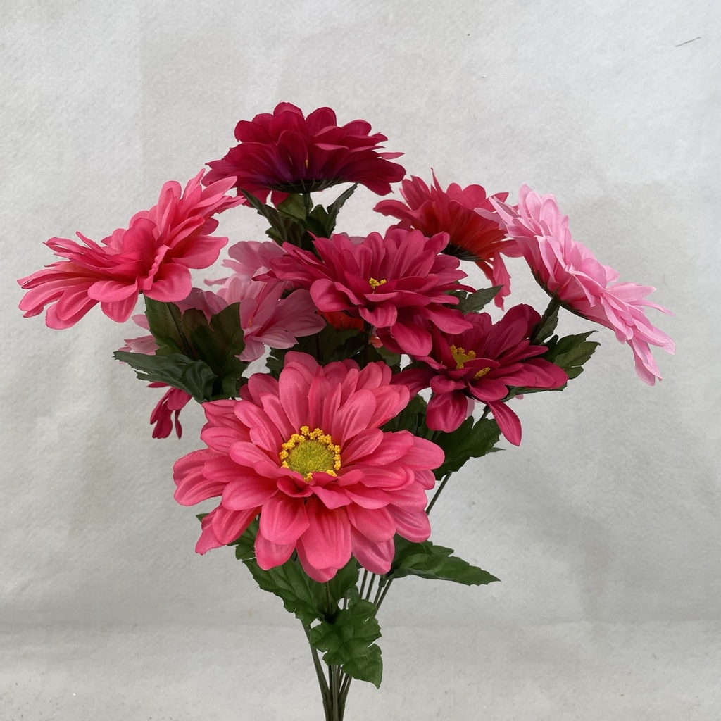 18" GERBERA BUSH X12 BEAUTY/PINK