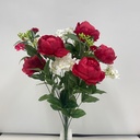 22" PEONY/HYDRANGEA BUSH X18 RED/WHITE