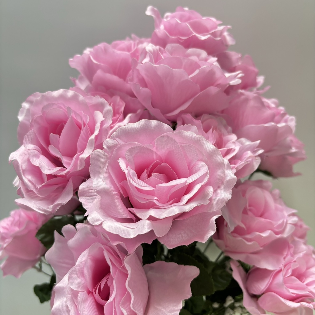 [ST5907-PNK] 25" CLOSED ROSE BUSH X24 PINK
