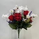 18" ROSE, DAISY & ORCHID BUSH X21 
