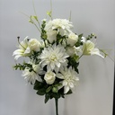 23" DAHLIA/ROSEBUD BUSH X28 CREAM/WHITE
