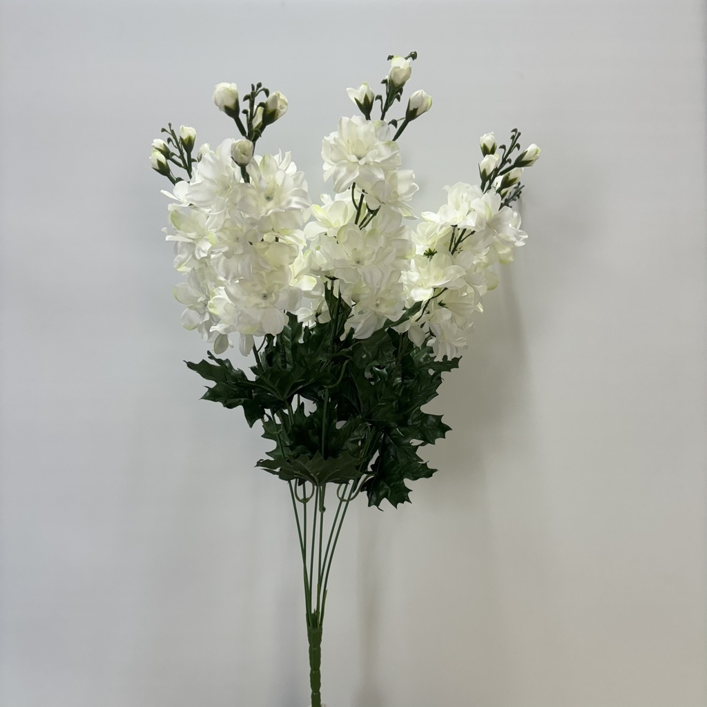 24" DELPHINIUM BUSH X6 CREAM/WHITE
