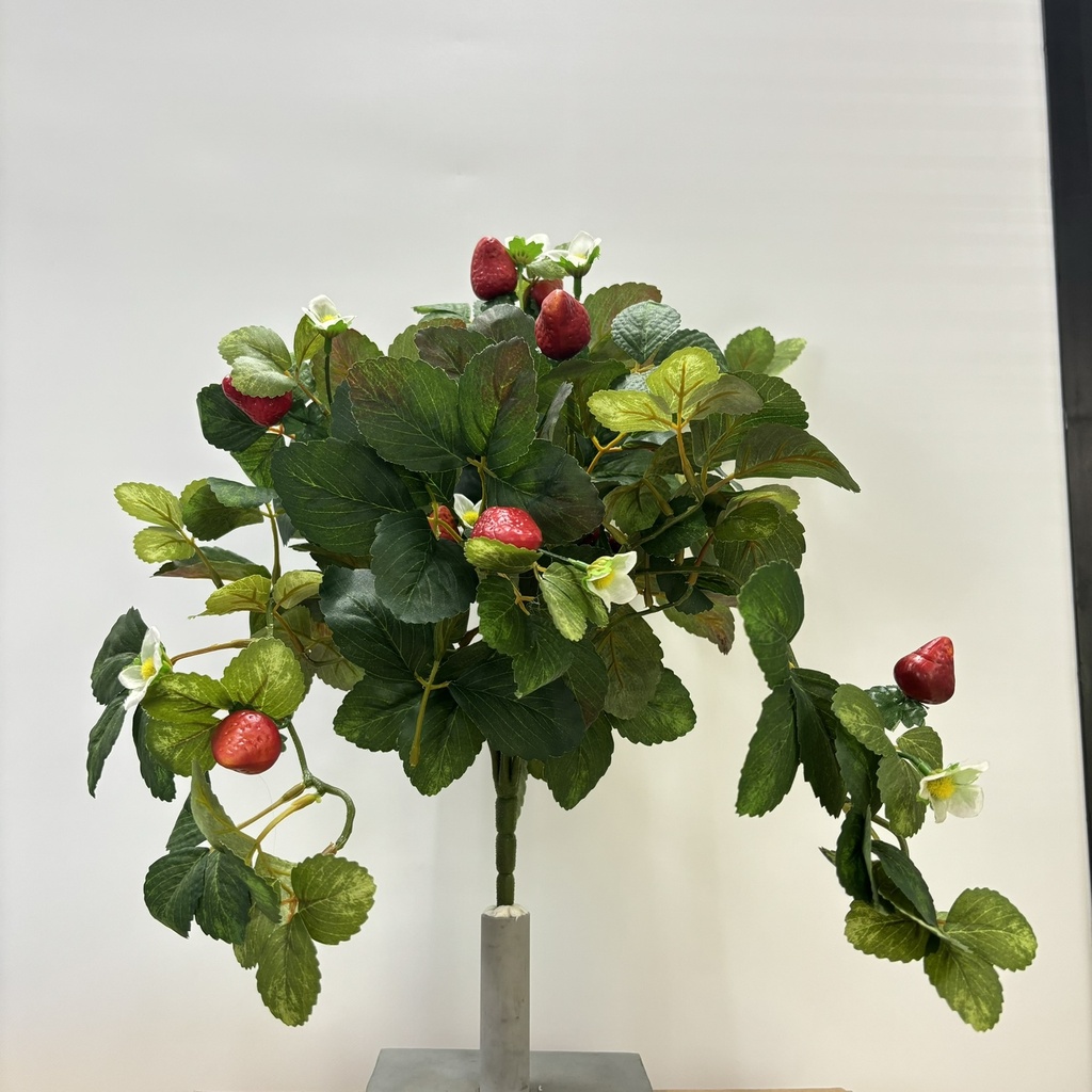 [ST5921] 17" HANGING STRAWBERRY BUSH x7