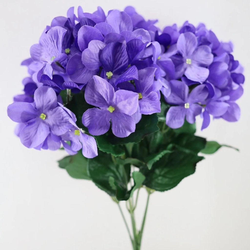 [ST5923-PUR] 21" HYDRANGEA BUSH X5 PURPLE

