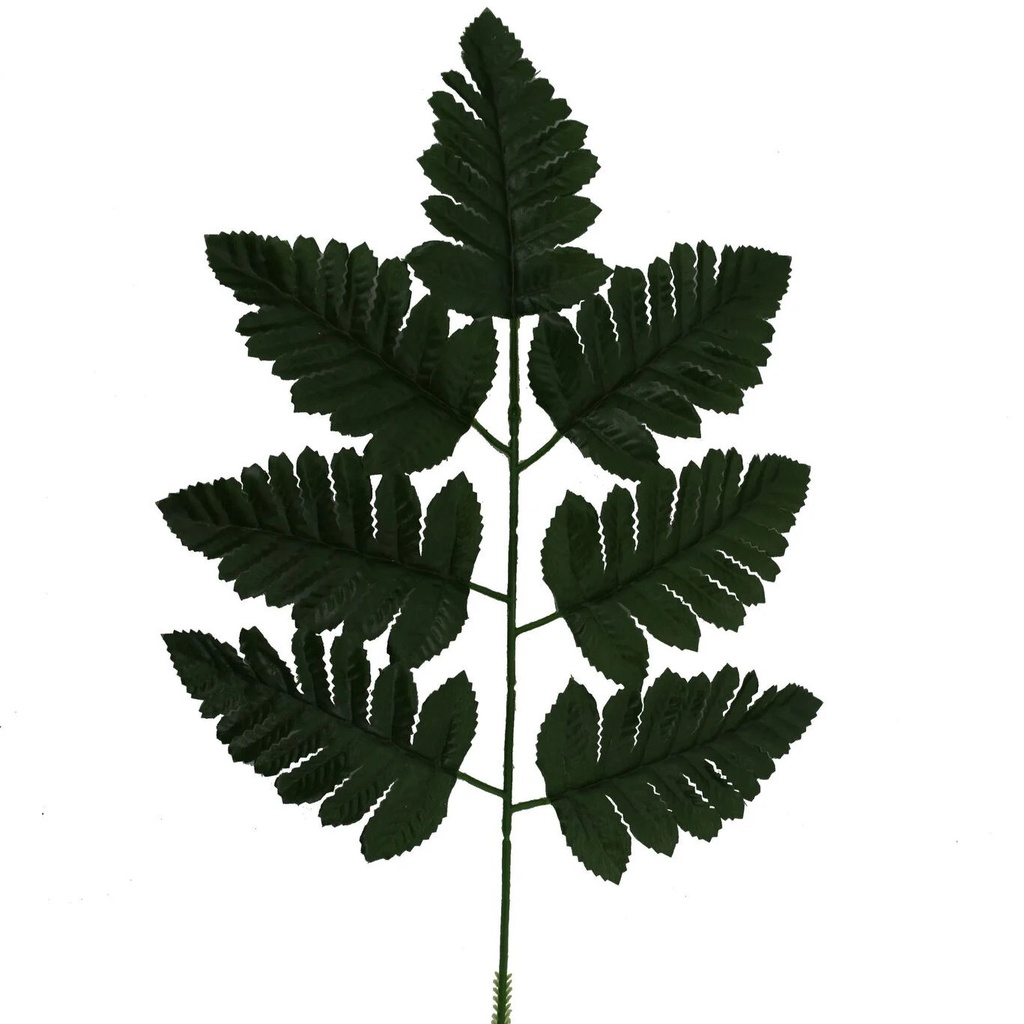 [ST5927] SILK LEATHER FERN 7 LVS