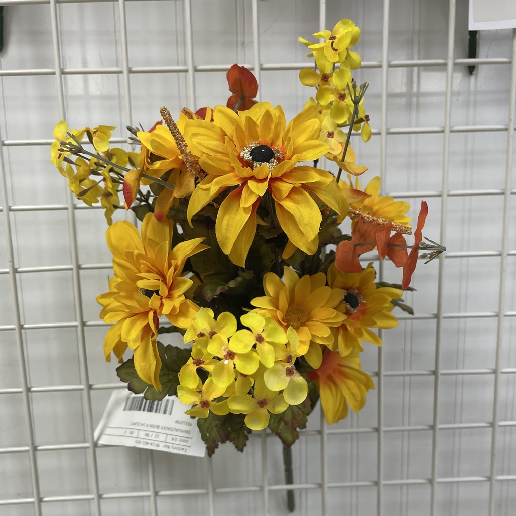 17" HYDRANGEA/SUNFLOWER MIXED BUSH X14 YELLOW