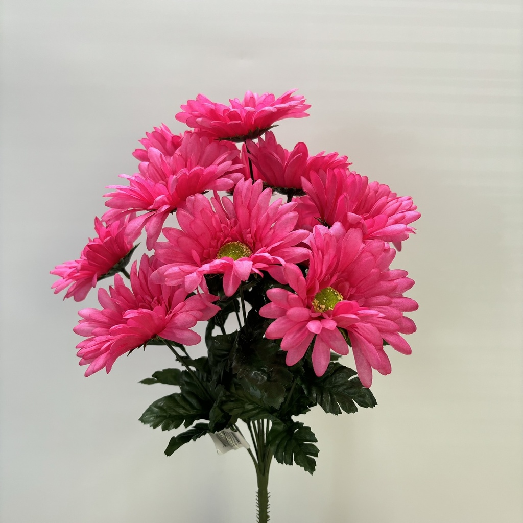 [ST5926-HPK] 17" GERBERA DAISY BUSH X14 HOT PINK