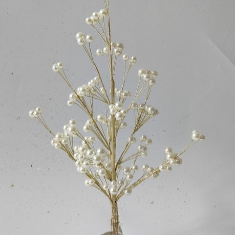 13.5" PEARL CLUSTER TREE GOLD