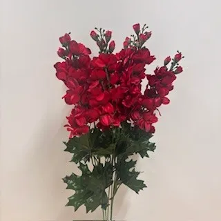 [ST5916-RED] 24" DELPHINIUM BUSH X6 RED