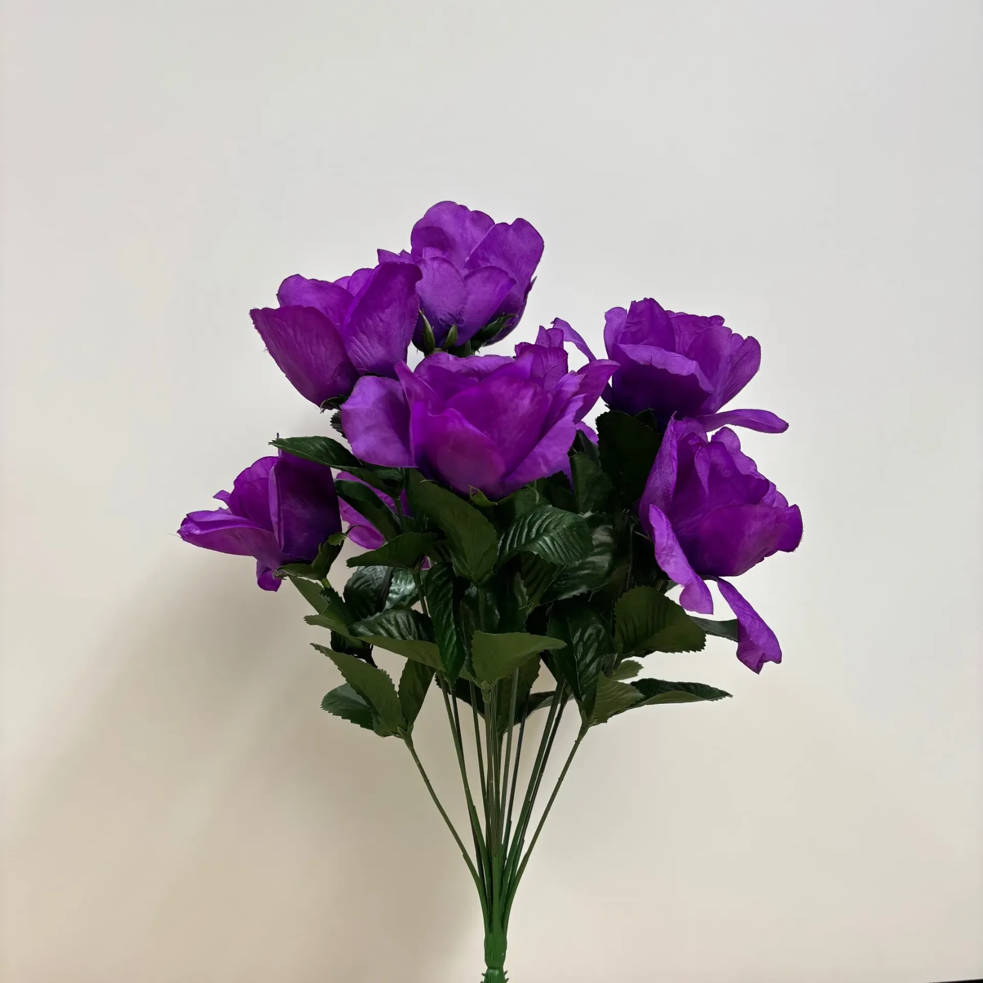 [ST6900-PUR] 18" ROSE BUSH X14 W/ BUDS PURPLE