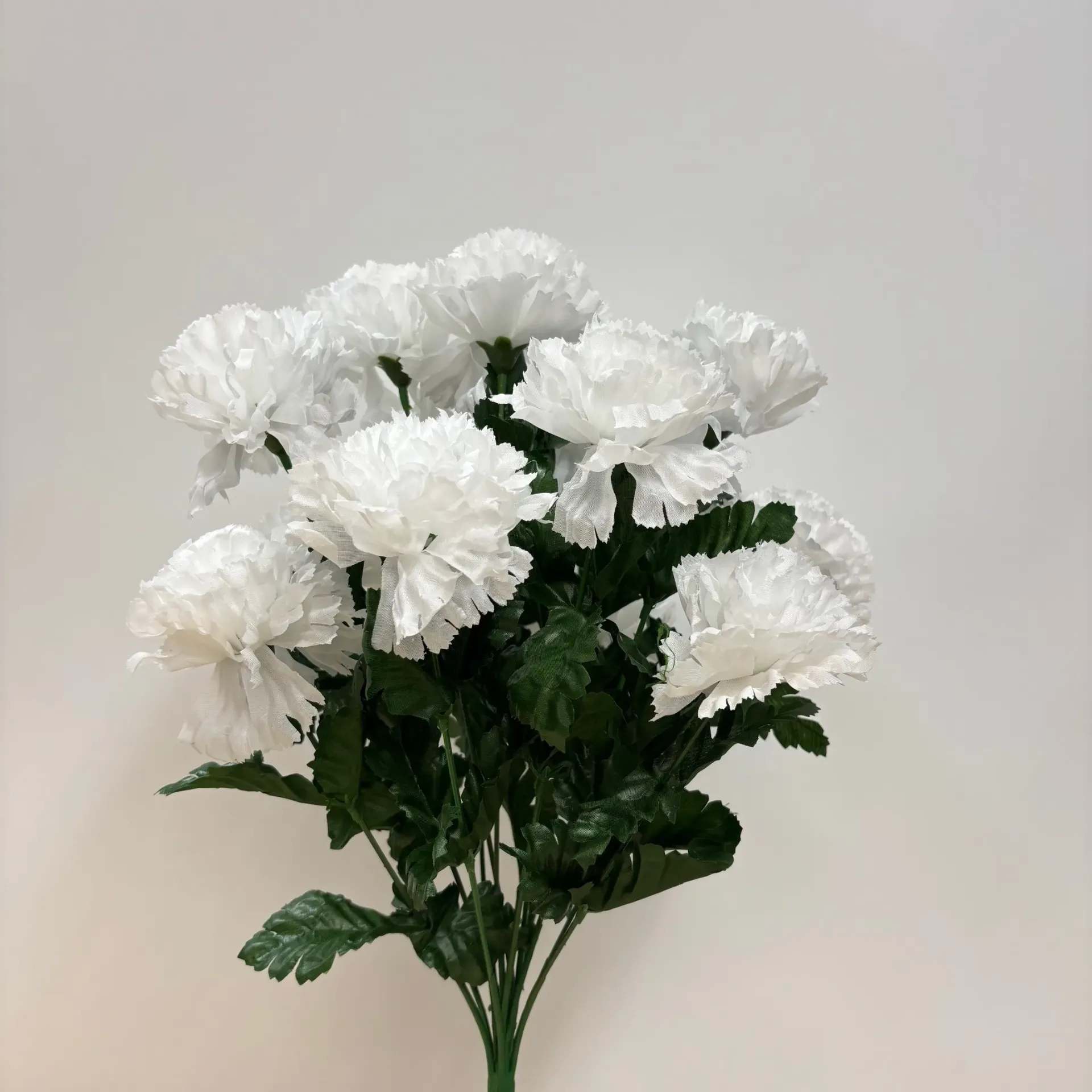 [ST6901-WHT] 17" CARNATION BUSH X14 WHITE