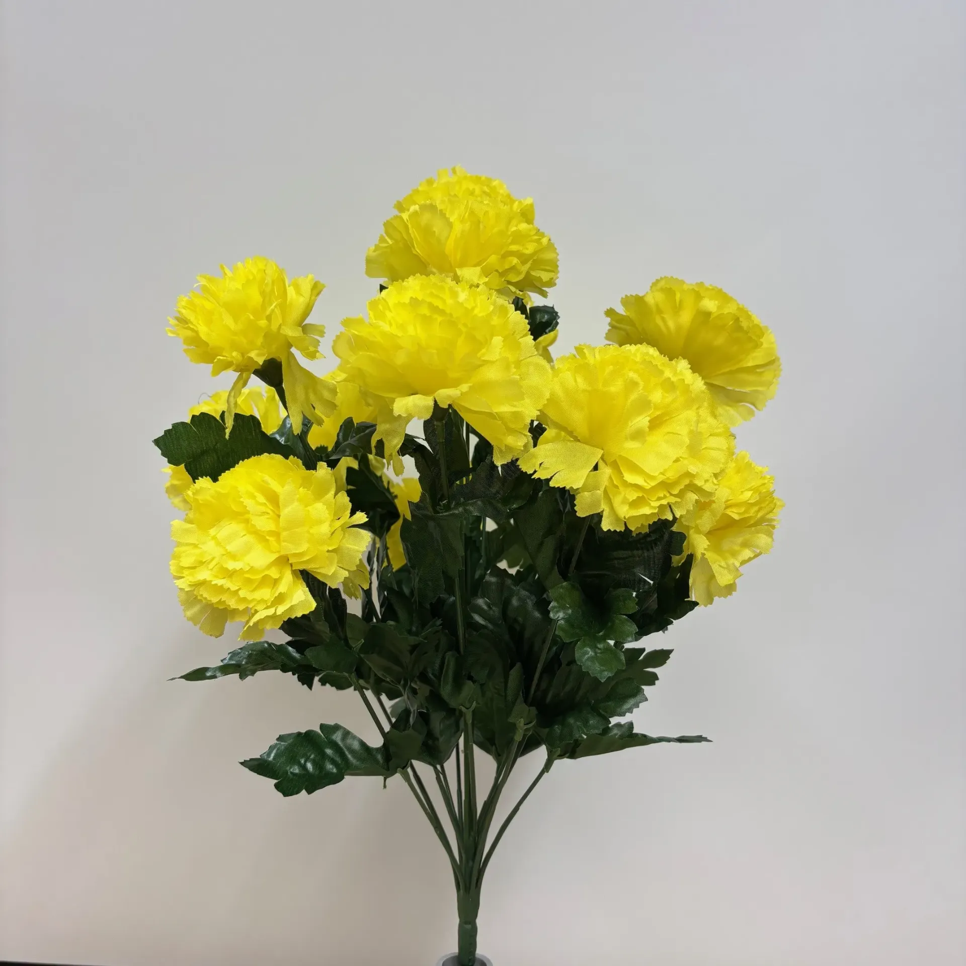[ST6901-YEL] 17" CARNATION BUSH X14 YELLOW