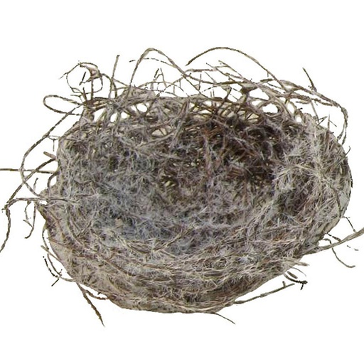 [B0833-W] 3" WHITE MOSS NEST  (12 PER BAG)