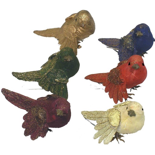 [B502471] 3" CHICKADEE WITH FEET  6 ASSORTED