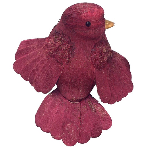 [B502474C] 7.5" BURGUNDY BIRD