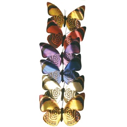 [B1547] 3.25&quot; PRINTED BUTTERFLY 6 ASSORTMENT (6 PER BOX)