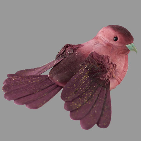 [B502561D] 4.75" FLYING BIRD W/GOLD MICA BURGUNDY