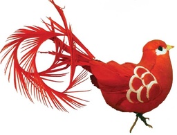 [B66112] 4.5&quot; MUSHROOM/FEA CURLY TAIL RED