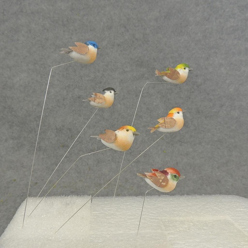 [B6737] BIRD 1.25" MUSHROOM W/WIRE 24/BOX 6-ASST     