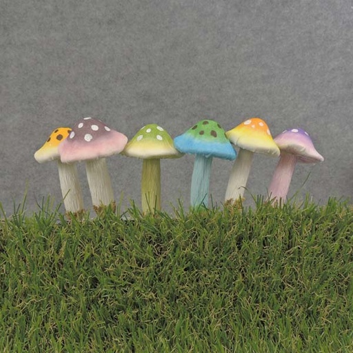 [B6751] MUSHROOM 3.5" w/5.5" WIRE 6 ASST