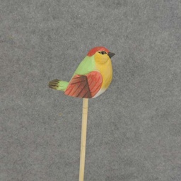 [BA6018] WREN PICK WOOD 3&quot; RED/GREEN 7.5&quot; PICK