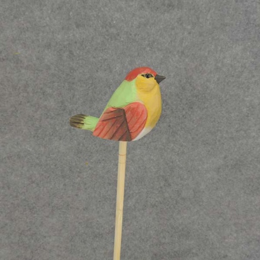 [BA6018] WREN PICK WOOD 3" RED/GREEN 7.5" PICK