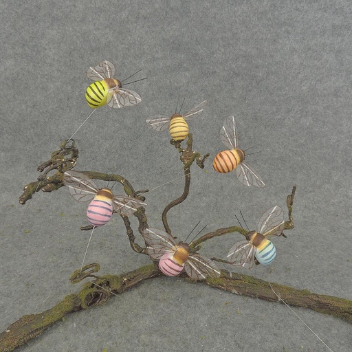 [B66285] BEE 3.25" MUSHRM         6 ASST W/ WIRE