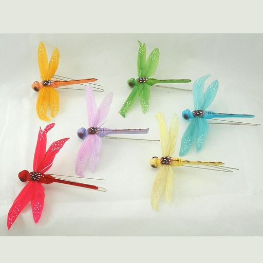 [B6652] DRAGONFLY 4.7" 6-ASST'D W/WIRE