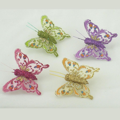 [B6653] BUTTERFLY 2" 4-ASST'D W/CLIP