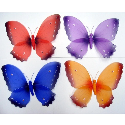 [B66660] 21.25" x 15" NYLON BUTTERFLY  4-ASST