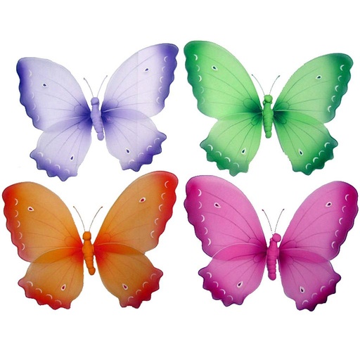 [B66660A] 19.5" X 15.5" NYLON BUTTERFLY  4-ASST