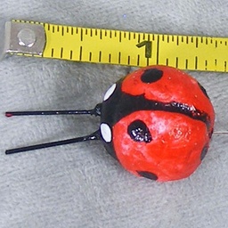 [B6673-RED] LADYBUG .75&quot;  RED      W/WIRE