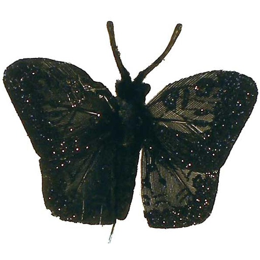 [B66741] 1.5" BLACK BUTTERFLY W/MICA