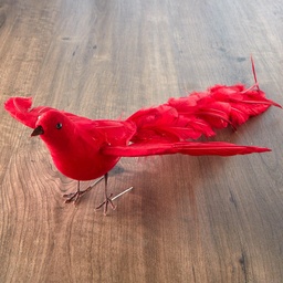 [B322158-RED] 21" FLYING DOVE WITH LONG FEATHER TAIL  RED